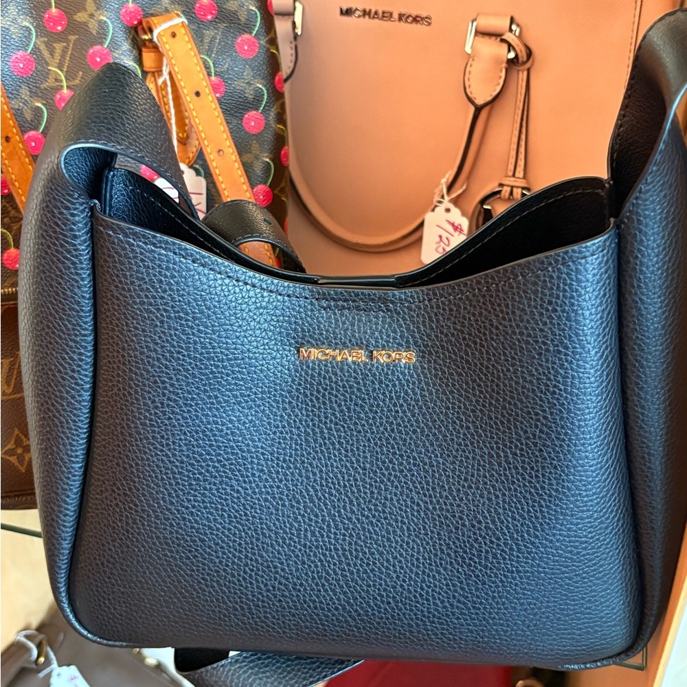 Michael Kors Black Pebbled Leather Bag